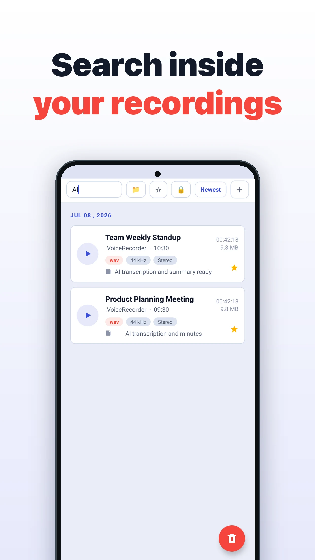 AI Voice Recorder: Transcribe screenshot